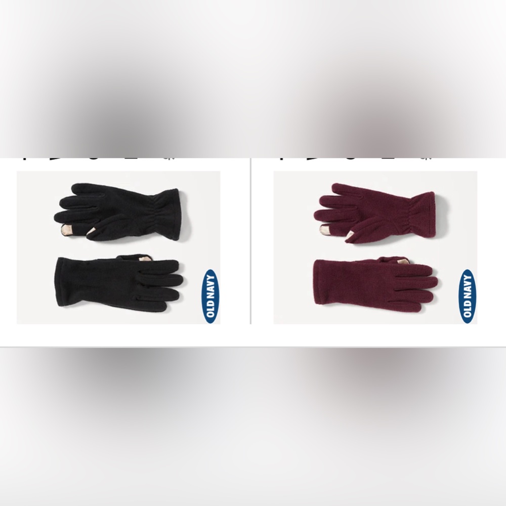 2 pair glove bundle fleece gloves New